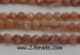 CMS1010 15.5 inches 4mm faceted round AA grade moonstone beads