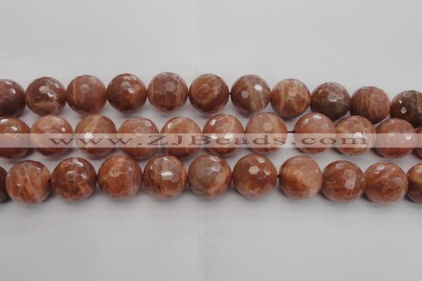CMS1017 15.5 inches 16mm faceted round AA grade moonstone beads