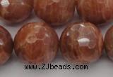 CMS1018 15.5 inches 18mm faceted round AA grade moonstone beads