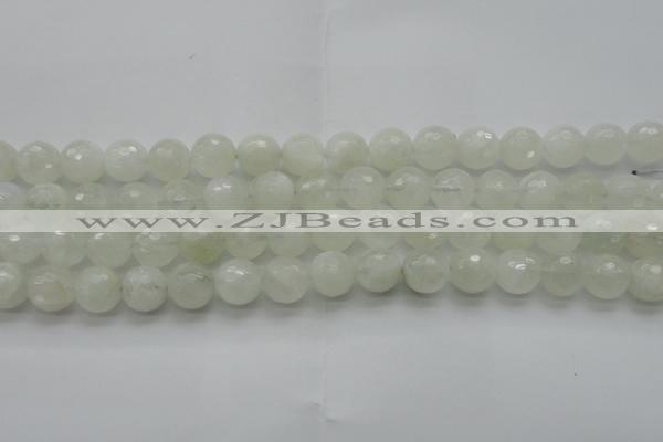 CMS1043 15.5 inches 10mm faceted round A grade white moonstone beads