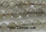 CMS1061 15.5 inches 8mm faceted round grey moonstone beads wholesale