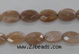 CMS107 15.5 inches 8*12mm faceted oval moonstone gemstone beads