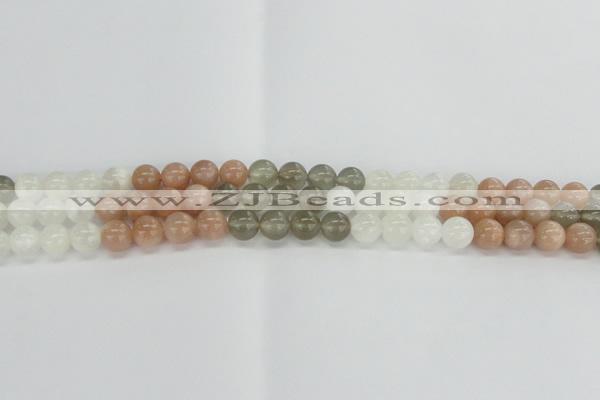 CMS1082 15.5 inches 8mm round mixed moonstone beads wholesale