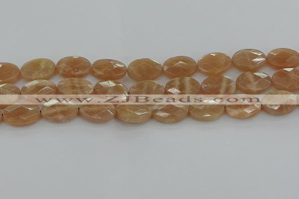 CMS1107 15.5 inches 13*18mm faceted oval moonstone gemstone beads