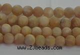 CMS1120 15.5 inches 4mm round matte moonstone gemstone beads