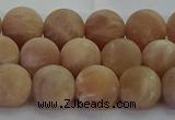 CMS1123 15.5 inches 10mm round matte moonstone gemstone beads