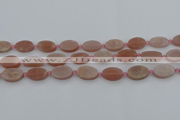 CMS1147 15.5 inches 12*20mm oval moonstone gemstone beads
