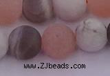 CMS1162 15.5 inches 10mm round matte rainbow moonstone beads