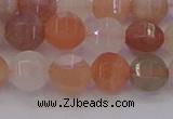 CMS1167 15.5 inches 8mm faceted round rainbow moonstone beads