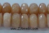 CMS1173 15.5 inches 7*12mm faceted rondelle moonstone beads