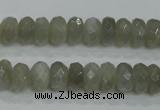 CMS128 15.5 inches 6*10mm faceted rondelle moonstone gemstone beads