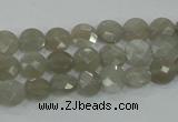 CMS129 15.5 inches 8mm faceted coin moonstone gemstone beads