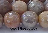 CMS1306 15.5 inches 16mm faceted round AB-color moonstone beads