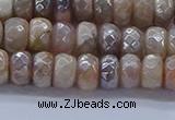 CMS1321 15.5 inches 4*6mm faceted rondelle AB-color moonstone beads