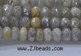 CMS1331 15.5 inches 4*6mm faceted rondelle AB-color grey moonstone beads