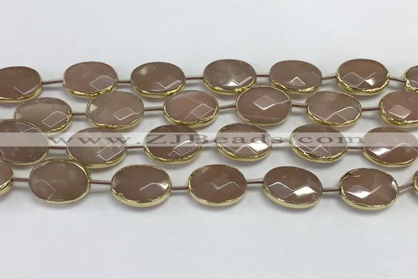 CMS1345 7.5 inches 13*18mm faceted oval moonstone beads