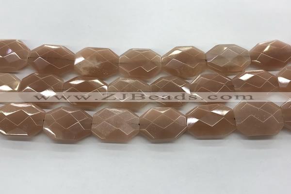 CMS1355 18*24mm - 20*25mm faceted octagonal moonstone beads