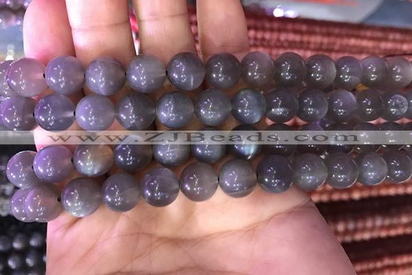 CMS1422 15.5 inches 8mm round black moonstone beads wholesale