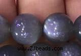 CMS1431 15.5 inches 12mm round black moonstone gemstone beads