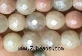 CMS1451 15.5 inches 6mm faceted round AB-color moonstone beads