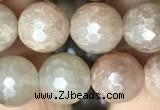 CMS1453 15.5 inches 10mm faceted round AB-color moonstone beads