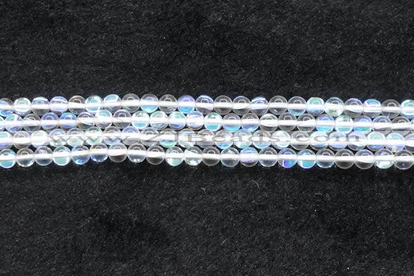 CMS1502 15.5 inches 8mm round synthetic moonstone beads wholesale