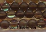 CMS1528 15.5 inches 10mm round matte synthetic moonstone beads