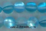 CMS1559 15.5 inches 12mm round matte synthetic moonstone beads