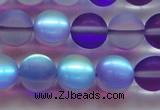 CMS1579 15.5 inches 12mm round matte synthetic moonstone beads