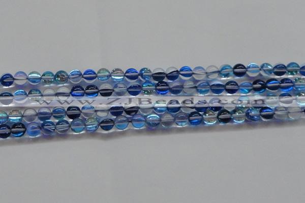 CMS1582 15.5 inches 8mm round synthetic moonstone beads wholesale