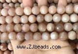 CMS1681 15.5 inches 12mm faceted round moonstone beads wholesale