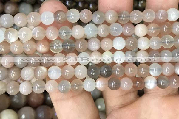 CMS1685 15.5 inches 6mm round rainbow moonstone beads wholesale