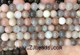 CMS1686 15.5 inches 8mm round rainbow moonstone beads wholesale