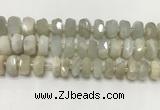 CMS1769 15.5 inches 6*12mm - 8*13mm faceted tyre moonstone beads