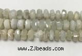 CMS1770 15.5 inches 6*13mm - 8*14mm faceted tyre moonstone beads