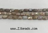 CMS1781 15.5 inches 8*12mm faceted rectangle AB-color moonstone beads