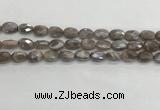 CMS1798 15.5 inches 8*12mm faceted oval AB-color moonstone beads