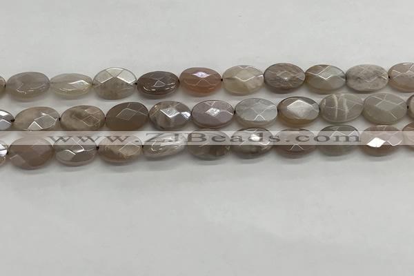 CMS1799 15.5 inches 10*14mm faceted oval AB-color moonstone beads