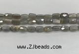 CMS1823 15.5 inches 8*12mm faceted rectangle AB-color moonstone beads