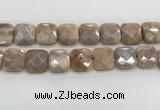 CMS1833 15.5 inches 20*20mm faceted square AB-color moonstone beads