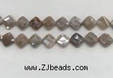 CMS1835 15.5 inches 15*15mm faceted diamond AB-color moonstone beads