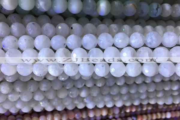 CMS1857 15.5 inches 10mm faceted round white moonstone beads wholesale