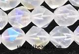 CMS1872 15.5 inches 8mm faceted nuggets AB-color white moonstone beads