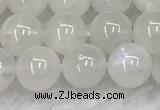 CMS1902 15.5 inches 8mm round white moonstone gemstone beads