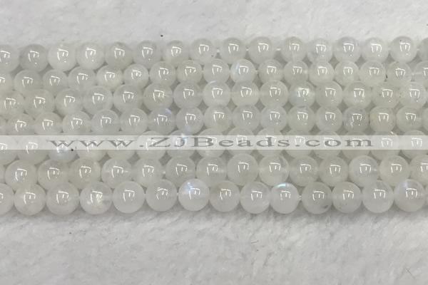 CMS1902 15.5 inches 8mm round white moonstone gemstone beads