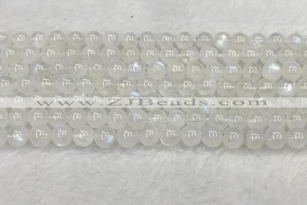 CMS1906 15.5 inches 6mm round white moonstone gemstone beads