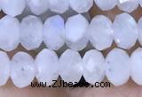 CMS1925 15.5 inches 4*6mm faceted rondelle white moonstone beads