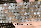 CMS1942 15.5 inches 8mm round grey moonstone beads wholesale