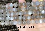 CMS1943 15.5 inches 10mm round grey moonstone beads wholesale