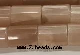 CMS1950 15.5 inches 10*14mm faceted tube moonstone beads